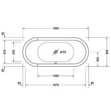 Акриловая ванна 180х80 см Duravit Starck 700009000000000