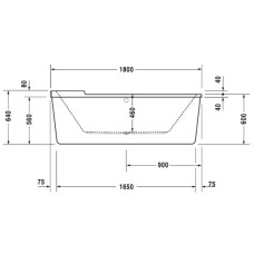 Акриловая ванна 180х80 см Duravit Starck 700010000000000