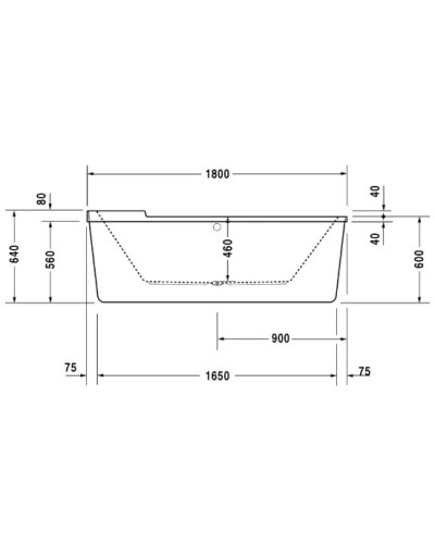 Акриловая ванна 180х80 см Duravit Starck 700010000000000