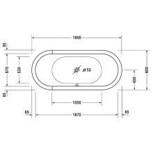 Акриловая ванна 180х80 см Duravit Starck 700010000000000