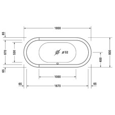 Акриловая ванна 180х80 см Duravit Starck 700010000000000