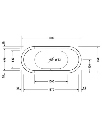 Акриловая ванна 180х80 см Duravit Starck 700010000000000