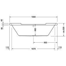 Акриловая ванна 190х90 см Duravit Starck 700011000000000