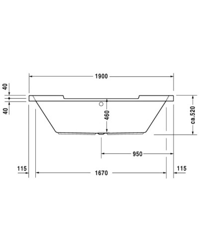 Акриловая ванна 190х90 см Duravit Starck 700011000000000