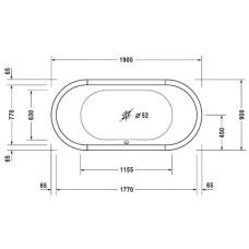 Акриловая ванна 190х90 см Duravit Starck 700011000000000