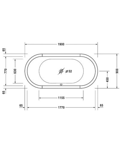 Акриловая ванна 190х90 см Duravit Starck 700011000000000