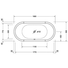 Акриловая ванна 190х90 см Duravit Starck 700012000000000