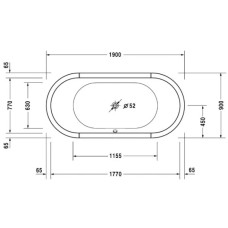 Акриловая ванна 190х90 см Duravit Starck 700012000000000
