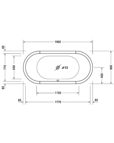 Акриловая ванна 190х90 см Duravit Starck 700012000000000
