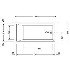 Акриловая ванна 180х90 см Duravit Starck 700050000000000