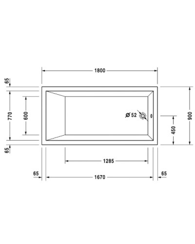 Акриловая ванна 180х90 см Duravit Starck 700050000000000