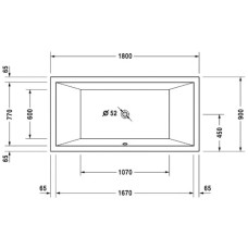 Акриловая ванна 180х90 см Duravit Starck 700052000000000
