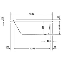 Акриловая ванна 150х70 см Duravit Starck 700331000000000