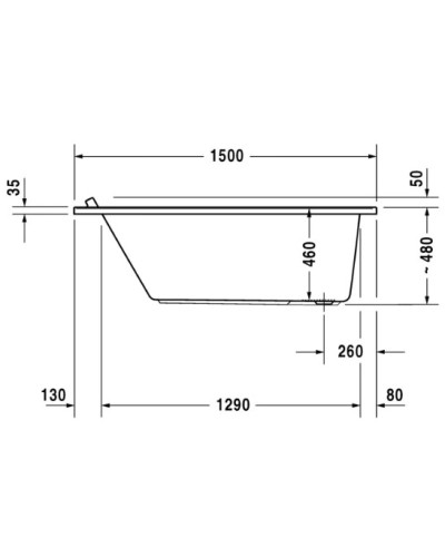 Акриловая ванна 150х70 см Duravit Starck 700331000000000