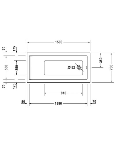 Акриловая ванна 150х70 см Duravit Starck 700331000000000