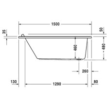 Акриловая ванна 150х75 см Duravit Starck 700332000000000