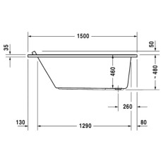 Акриловая ванна 150х75 см Duravit Starck 700332000000000