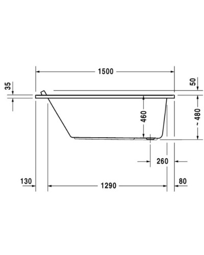 Акриловая ванна 150х75 см Duravit Starck 700332000000000