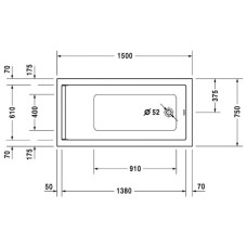 Акриловая ванна 150х75 см Duravit Starck 700332000000000