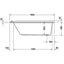 Акриловая ванна 160х70 см Duravit Starck 700333000000000