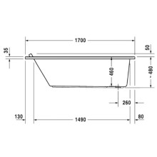 Акриловая ванна 170х70 см Duravit Starck 700334000000000