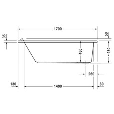Акриловая ванна 170х70 см Duravit Starck 700334000000000