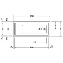 Акриловая ванна 170х70 см Duravit Starck 700334000000000