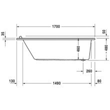 Акриловая ванна 170х80 см Duravit Starck 700336000000000