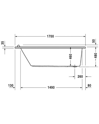Акриловая ванна 170х80 см Duravit Starck 700336000000000