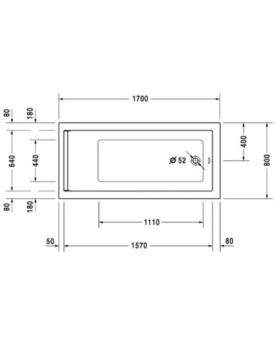 Акриловая ванна 170х80 см Duravit Starck 700336000000000