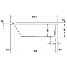 Акриловая ванна 170х90 см Duravit Starck 700337000000000