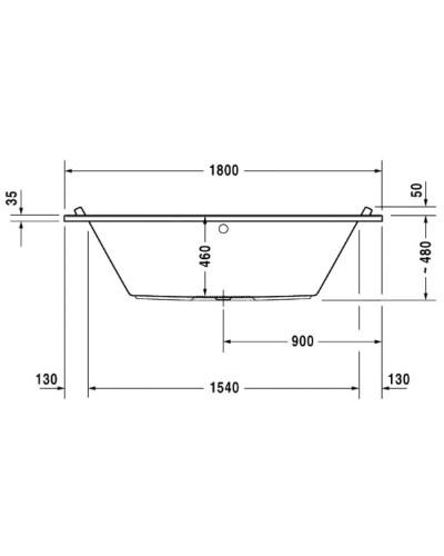 Акриловая ванна 180х80 см Duravit Starck 700338000000000