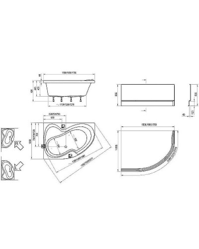 Акриловая ванна Ravak Rosa II 170x105 R C421000000 без гидромассажа