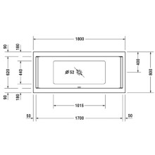 Акриловая ванна 180х80 см Duravit Starck 700338000000000