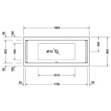 Акриловая ванна 180х80 см Duravit Starck 700338000000000