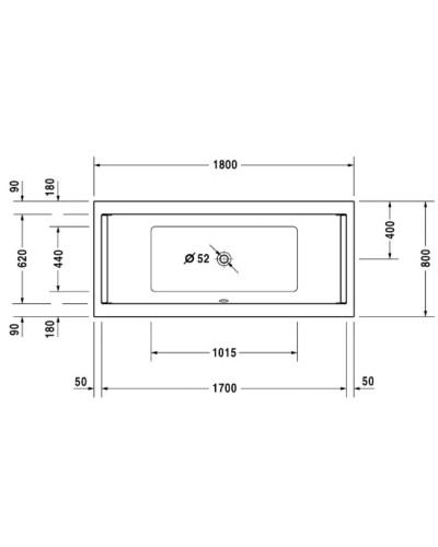 Акриловая ванна 180х80 см Duravit Starck 700338000000000