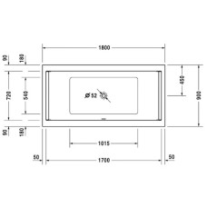Акриловая ванна 180х90 см Duravit Starck 700339000000000