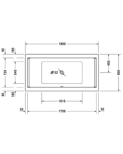Акриловая ванна 180х90 см Duravit Starck 700339000000000