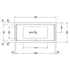 Акриловая ванна 190х90 см Duravit Starck 700340000000000