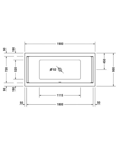 Акриловая ванна 190х90 см Duravit Starck 700340000000000