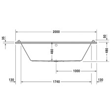 Акриловая ванна 200х100 см Duravit Starck 700341000000000