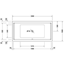 Акриловая ванна 200х100 см Duravit Starck 700341000000000