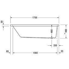 Акриловая ванна 170х70 см Duravit Vero Air 700411000000000