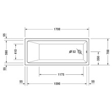Акриловая ванна 170х70 см Duravit Vero Air 700411000000000