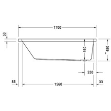 Акриловая ванна 170х75 см Duravit Vero Air 700412000000000