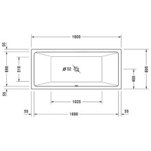 Акриловая ванна 180х80 см Duravit Vero Air 700413000000000