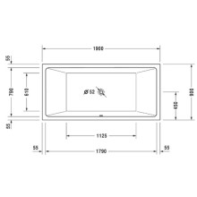 Акриловая ванна 190х90 см Duravit Vero Air 700414000000000