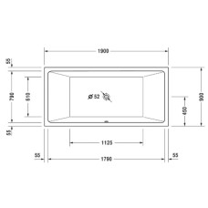Акриловая ванна 190х90 см Duravit Vero Air 700414000000000