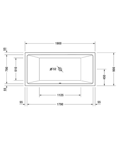 Акриловая ванна 190х90 см Duravit Vero Air 700414000000000