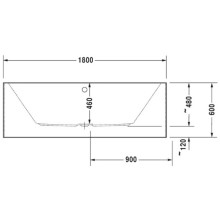 Акриловая ванна 180х80 см Duravit Vero Air 700417000000000